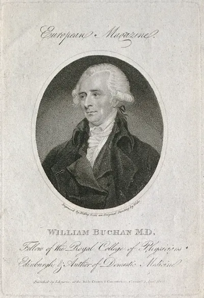 William Buchan. Stipple engraving by W. Ridley, 1805 after J. Wales