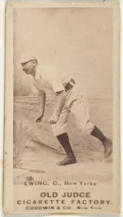 William "Buck" Ewing, Captain and Catcher, New York, from the Old Judge series (N172) for Old Judge Cigarettes