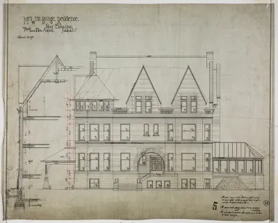 William Bunge House, Chicago, Illinois, Front Elevation