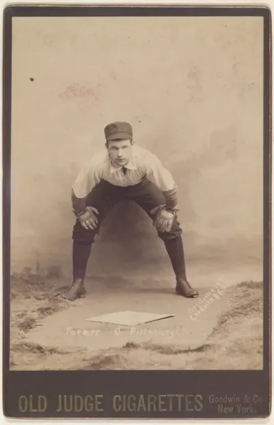 William Charles Farmer, Catcher, Pittsburgh, from the series Old Judge Cigarettes