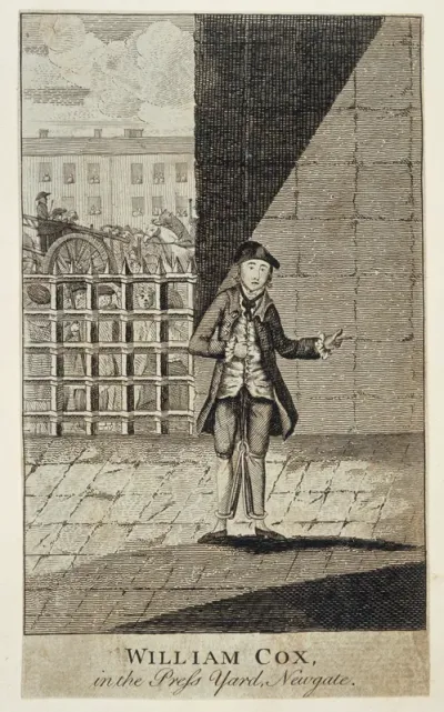 William Cox, burglar, in Newgate prison