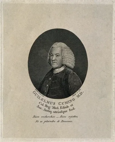 William Cuming. Line engraving by W. Sharp, 1785, after T. Beach, 1783
