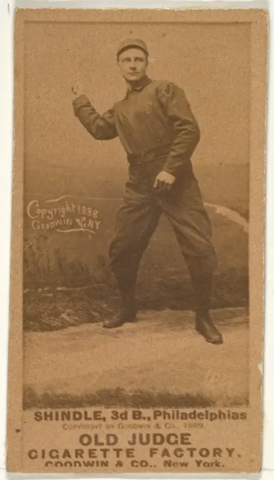 William D. "Billy" Shindle, 3rd Base, Philadelphia, from the Old Judge series (N172) for Old Judge Cigarettes