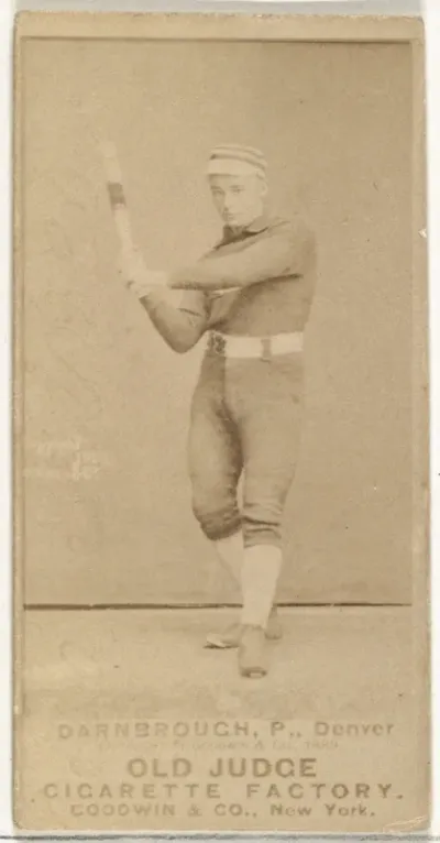 William Darnbrough, Pitcher, Denver, from the Old Judge series (N172) for Old Judge Cigarettes