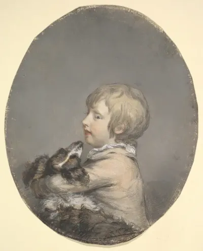 William Evelyn of St Clere, Kent, holding a spaniel