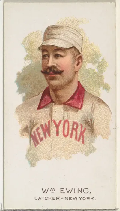 William Ewing, Baseball Player, Catcher, New York, from World's Champions, Series 2 (N29) for Allen & Ginter Cigarettes