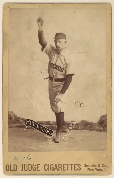 William Forest "Wild Bill" Hutchinson, Pitcher, Chicago, from the series Old Judge Cigarettes