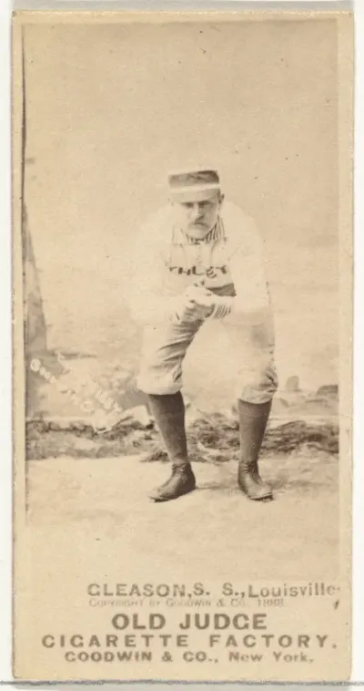William G. "Bill" Gleason, Shortstop, Louisville Colonels, from the Old Judge series (N172) for Old Judge Cigarettes