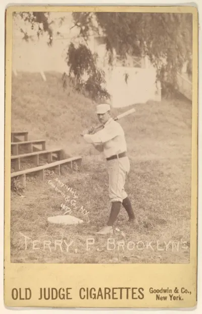 William H. "Adonis" Terry, Pitcher, Brooklyn, from the series Old Judge Cigarettes
