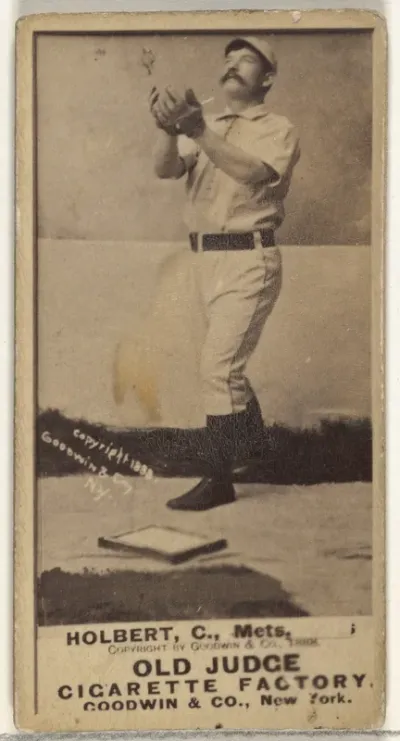 William Henry "Bill" Holbert, Catcher, New York Metropolitans, from the Old Judge series (N172) for Old Judge Cigarettes