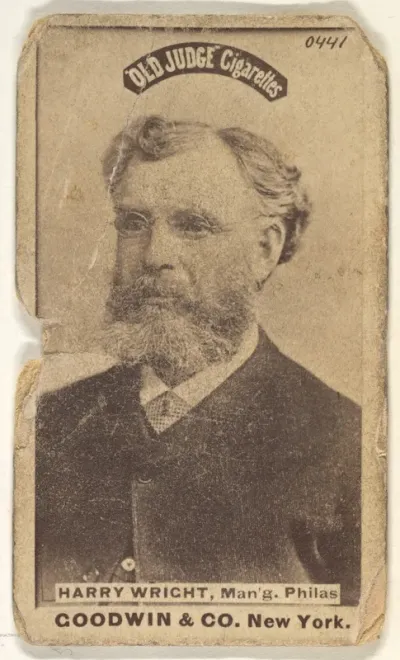 William Henry "Harry" Wright, Manager, Philadelphia, from the Old Judge series (N172) for Old Judge Cigarettes