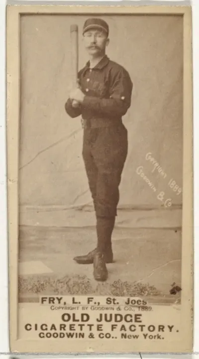 William J. Frey, Left Field, St. Joseph Clay Eaters, from the Old Judge series (N172) for Old Judge Cigarettes