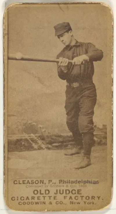 William J. "Kid" Gleason, Pitcher, Philadelphia, from the Old Judge series (N172) for Old Judge Cigarettes