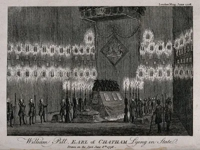 William Pitt, Earl of Chatham, lying in state