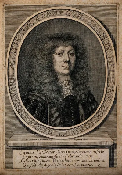 William Sermon. Line engraving by W. Sherwin, 1671, after himself