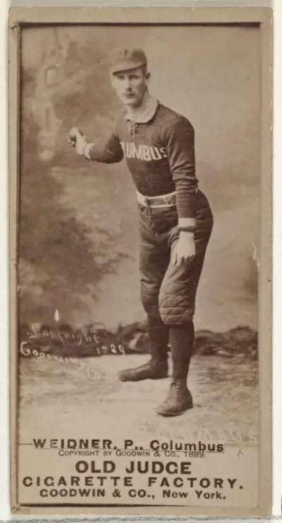 William Waterfield "Wild Bill" Widner, Pitcher, Cleveland, from the Old Judge series (N172) for Old Judge Cigarettes