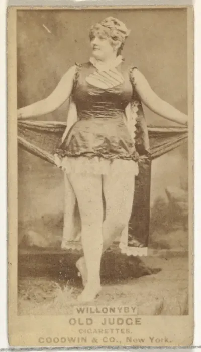 Willonyby, from the Actors and Actresses series (N171) for Old Judge Cigarettes