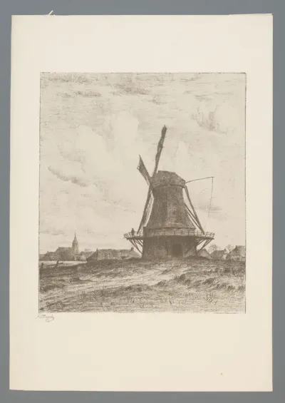 Windmolen aan de rand van Beilen