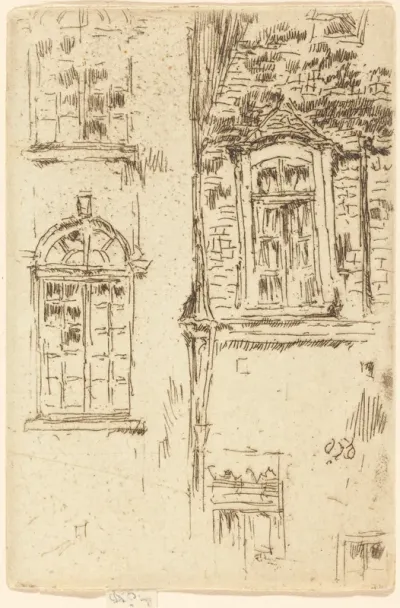 Windows Opposite Hotel, Bourges