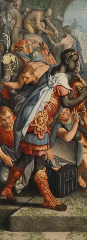 Wing of an Altarpiece with Adoration of the Magi, on the reverse is Presentation in the Temple