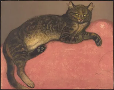 Winter: Cat on a Cushion (L'hiver: Chat sur un coussin)