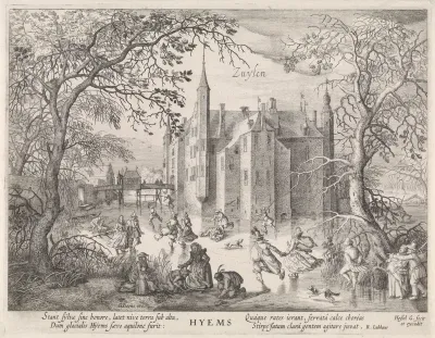 Winter: gezicht op kasteel Zuylen
