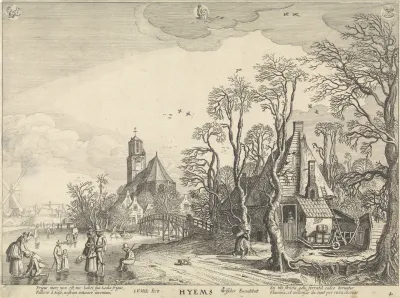 Winter (Hyems), met sterrenbeelden