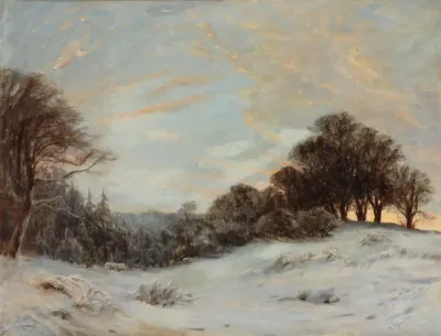 Winter landscape. (66 x 85 cm).