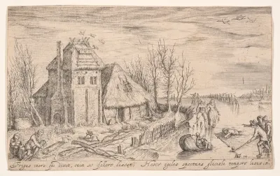Winter Landscape with Ice Skaters, from Landscapes
