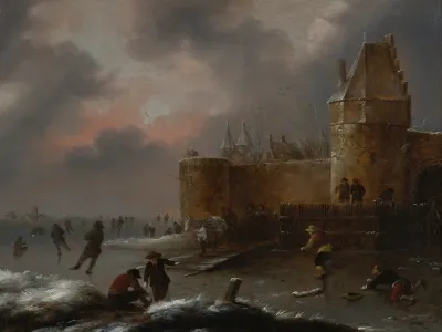 Winter Landscape with Skaters