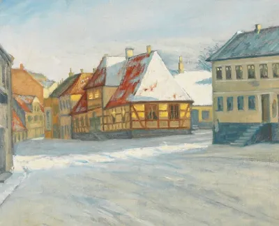 Winter's day in Rudkøbing, Denmark.