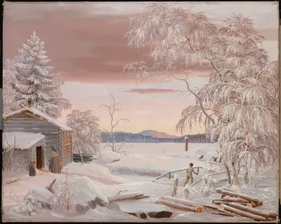 Winter Sunset in Savo Province