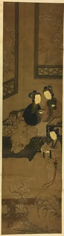 Winter: Women Enjoying Writing, Reading, and Plum Blossoms