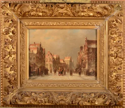 Wintergezicht in Amsterdam