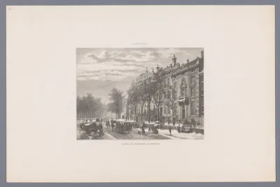 Wintergezicht op de bocht in de Herengracht in Amsterdam