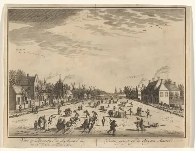 Wintergezicht op de Buiten-Amstel te Amsterdam