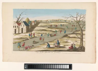 Wintergezicht op de Chemin de la Glacière te Gentilly