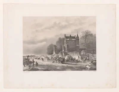 Winterlandschap met kasteel