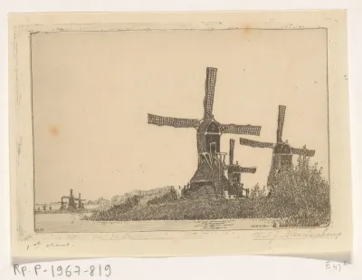 Wipmolens aan de Vlist tussen Haastrecht en Schoonhoven