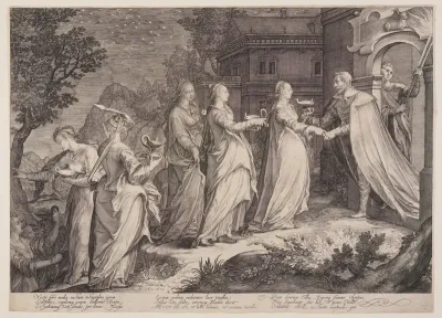 Wise Virgins Received by Our Lord, from Parable of the Wise and Foolish Virgins