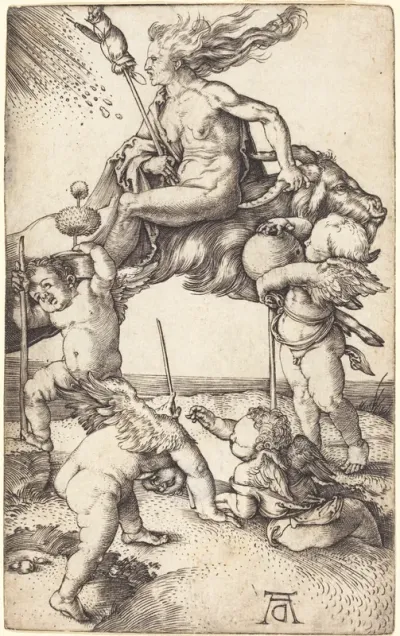 Witch Riding on a Goat
