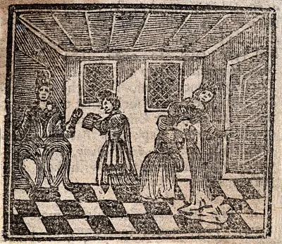 Witchcraft: a bewitched woman vomiting