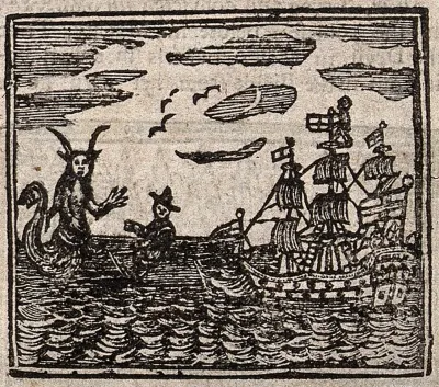 Witchcraft: a ship being confronted by a sea-devil (?)