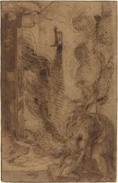 Witchcraft Scene with a Vampire [recto]