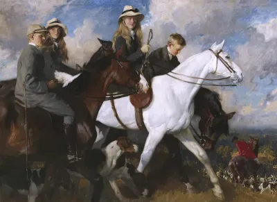 With the York and Ainsty   The Children of Mr Edward Lycett Green, M.F.H.