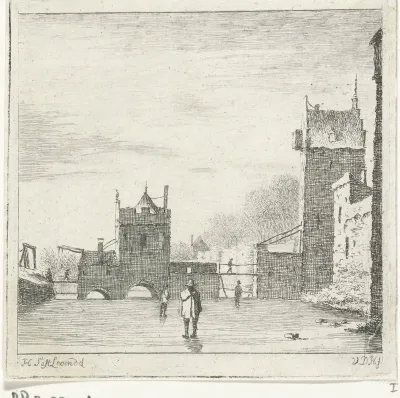 Wittevrouwenpoort te Utrecht bij winter