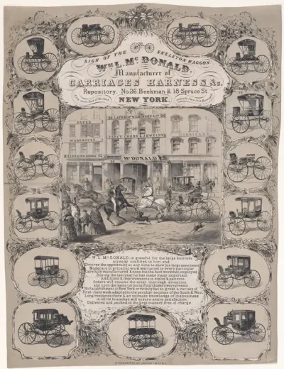 Wm. L. McDonald, Manufacturers of Carriage Harness & Co. Repository, No. 26 Beekman & 18 Spruce Street, New York