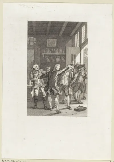 Woedende man deelt een andere man een klap uit
