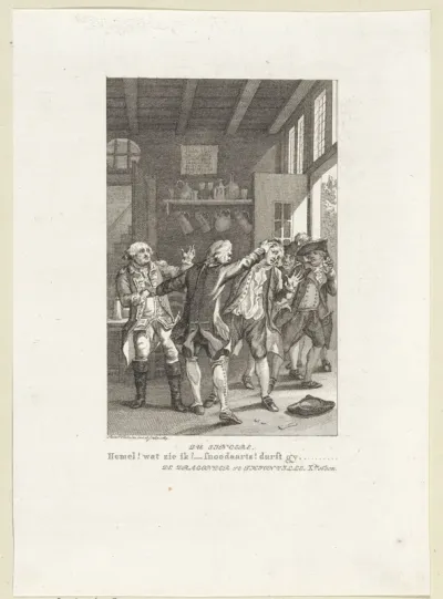 Woedende man deelt een andere man een klap uit