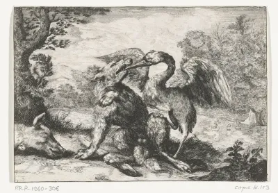 Wolf en kraanvogel